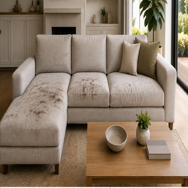 Sofa before upholstery cleaning in Altona